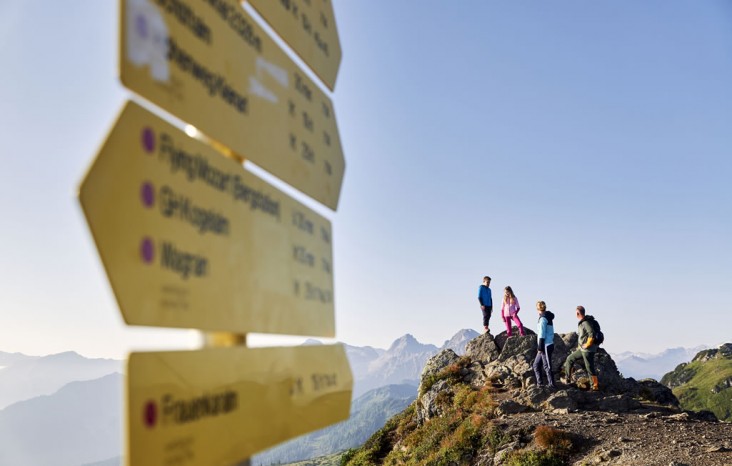 Wegweiser beim Wandern in Wagrain © Armin-Walcher